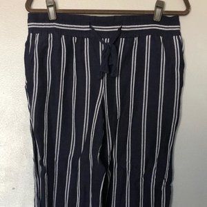Navy/White Linen Pants